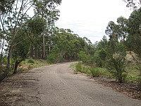 NSW - Yellow Pinch - Milligandi Rd Old H1 section blocked by mound and water treatment plant access road 3 (11 Feb 2010)
